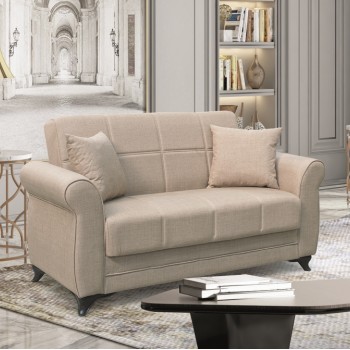 Καναπές-Κρεβάτι Art Maison Duey Διθέσιος Μπεζ Ύφασμα Με Αποθ.Χώρο 150Χ80εκ.-150Χ80Χ75εκ. ΚΡΕΒ.125Χ100