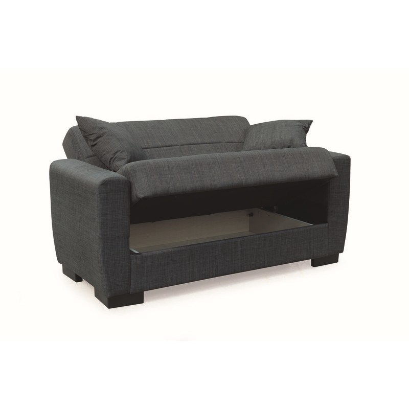 Καναπές- Κρεβάτι Art Maison Duchess  Διθέσιος με Αποθ.Χώρο Ύφασμα Σκούρο Γκρι 150Χ80εκ.-150Χ80Χ75εκ. ΚΡΕΒ.125Χ100