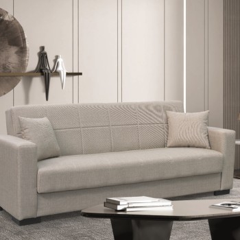 Καναπές-Κρεβάτι Art Maison Drizella Τριθέσιος με Αποθ.Χώρο Ύφασμα Light Brown 210X80εκ.-210Χ80Χ75εκ. ΚΡΕΒ.180Χ100