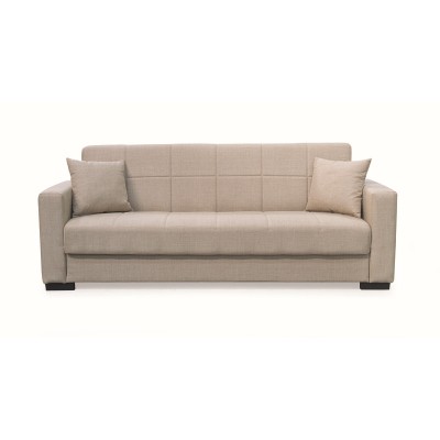 Καναπές-Κρεβάτι Art Maison Drizella Τριθέσιος με Αποθ.Χώρο Ύφασμα Light Brown 210X80εκ.-210Χ80Χ75εκ. ΚΡΕΒ.180Χ100