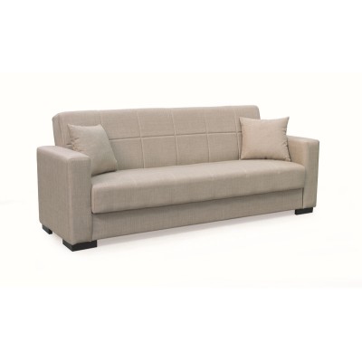 Καναπές-Κρεβάτι Art Maison Drizella Τριθέσιος με Αποθ.Χώρο Ύφασμα Light Brown 210X80εκ.-210Χ80Χ75εκ. ΚΡΕΒ.180Χ100