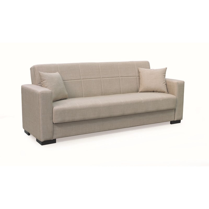 Καναπές-Κρεβάτι Art Maison Drizella Τριθέσιος με Αποθ.Χώρο Ύφασμα Light Brown 210X80εκ.-210Χ80Χ75εκ. ΚΡΕΒ.180Χ100