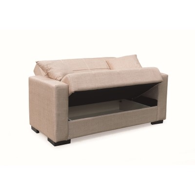 Καναπές-Κρεβάτι Art Maison Drizella Διθέσιος με Αποθ.Χώρο Ύφασμα Light Brown 150Χ80εκ.-150Χ80Χ75εκ. ΚΡΕΒ.125Χ100