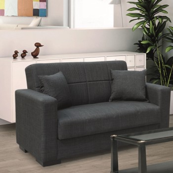 Καναπές-Κρεβάτι  Art Maison Drizella Διθέσιος με Αποθ.Χώρο Ύφασμα Σκούρο Γκρι 150Χ80εκ.-150Χ80Χ75εκ. ΚΡΕΒ.125Χ100