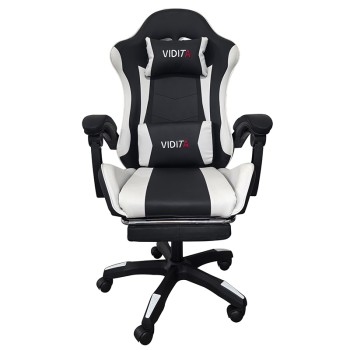 ΜΑΥΡΟ/ΛΕΥΚΟ ΠΟΛΥΘΡΟΝΑ ART MAISON SHUPPET GAMING/ΜΕ ΥΠΟΠΟΔΙΟ-64X62X113-121εκ.