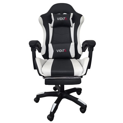 ΜΑΥΡΟ/ΛΕΥΚΟ ΠΟΛΥΘΡΟΝΑ ART MAISON SHUPPET GAMING/ΜΕ ΥΠΟΠΟΔΙΟ-64X62X113-121εκ.