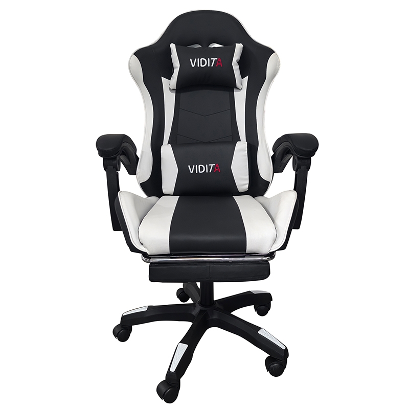 ΜΑΥΡΟ/ΛΕΥΚΟ ΠΟΛΥΘΡΟΝΑ ART MAISON SHUPPET GAMING/ΜΕ ΥΠΟΠΟΔΙΟ-64X62X113-121εκ.