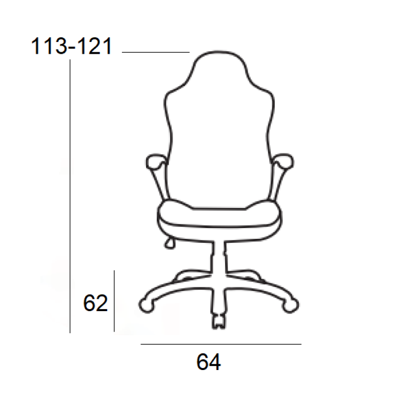ΜΑΥΡΟ/ΛΕΥΚΟ ΠΟΛΥΘΡΟΝΑ ART MAISON SHUPPET GAMING/ΜΕ ΥΠΟΠΟΔΙΟ-64X62X113-121εκ.