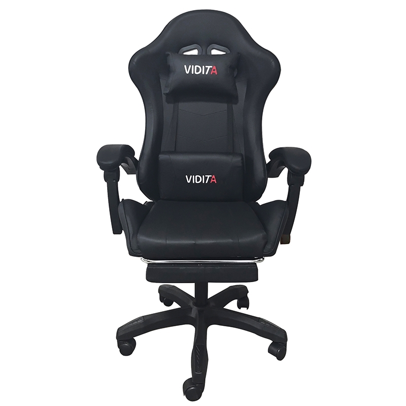 ΜΑΥΡΟ ΠΟΛΥΘΡΟΝΑ ART MAISON SILICOBRA GAMING/ΜΕ ΥΠΟΠΟΔΙΟ-64X62X113-121εκ.