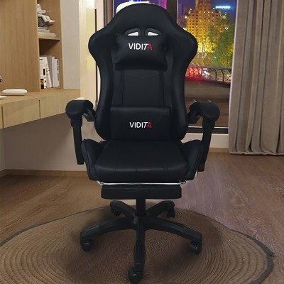 ΜΑΥΡΟ ΠΟΛΥΘΡΟΝΑ ART MAISON SILICOBRA GAMING/ΜΕ ΥΠΟΠΟΔΙΟ-64X62X113-121εκ.