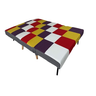 Καναπές-Κρεβάτι Art Maison Dopey Patchwork Υφασμα 134Χ80εκ.-134Χ80Χ84εκ. - ΚΡΕΒ.134Χ190Χ32εκ.