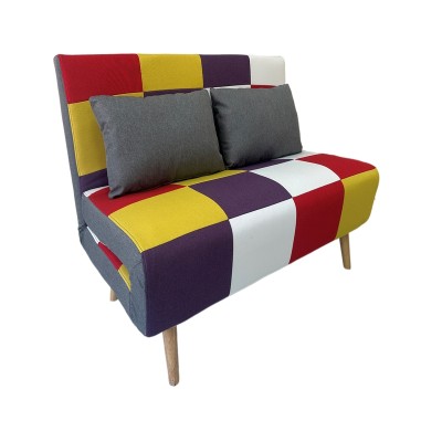 Καναπές-Κρεβάτι Art Maison Dopey Patchwork Υφασμα 134Χ80εκ.-134Χ80Χ84εκ. - ΚΡΕΒ.134Χ190Χ32εκ.