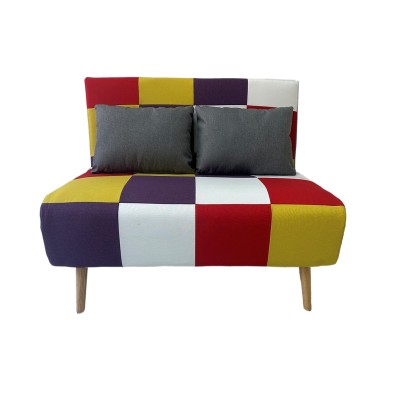 Καναπές-Κρεβάτι Art Maison Dopey Patchwork Υφασμα 134Χ80εκ.-134Χ80Χ84εκ. - ΚΡΕΒ.134Χ190Χ32εκ.