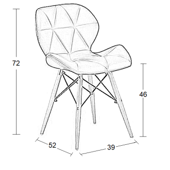 Καρέκλα Σετ 4 Τεμαχίων Art Maison Birkerod - White (47Χ53Χ72εκ)