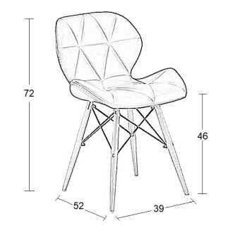Καρέκλα Σετ 4 Τεμαχίων Art Maison Birkerod - Black (47Χ53Χ72εκ)