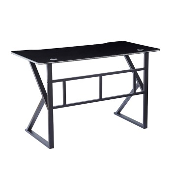ΓΡΑΦΕΙΟ 120X60X75εκ.ΜΑΥΡΟ MDF/ΜΑΥΡΟ ΜΕΤΑΛΛΙΚΟ ART MAISON SAIKA-120X60X75εκ.
