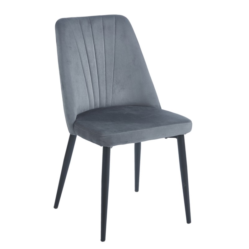 GREY VELVET/PU ΚΑΡΕΚΛΑ ART MAISON SEEDOT ΜΕΤΑΛΛΙΚΗ-46(59)X58X85εκ.