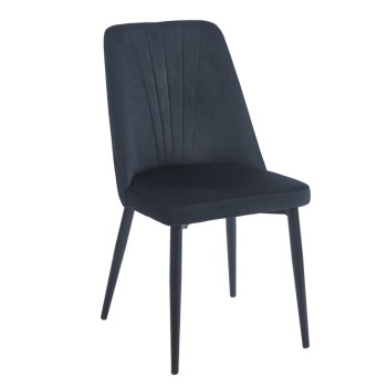 BLACK VELVET/PU ΚΑΡΕΚΛΑ ART MAISON SEEDOT ΜΕΤΑΛΛΙΚΗ-46(59)X58X85εκ.