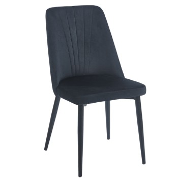 BLACK VELVET/PU ΚΑΡΕΚΛΑ ART MAISON SEEDOT ΜΕΤΑΛΛΙΚΗ-46(59)X58X85εκ.
