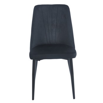 BLACK VELVET/PU ΚΑΡΕΚΛΑ ART MAISON SEEDOT ΜΕΤΑΛΛΙΚΗ-46(59)X58X85εκ.