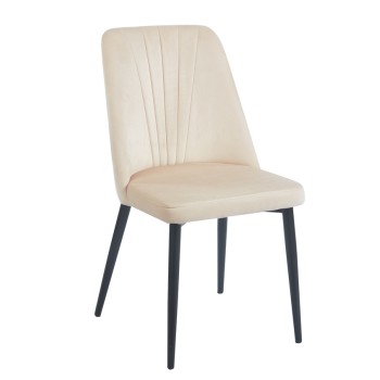 BEIGE VELVET/PU ΚΑΡΕΚΛΑ ART MAISON SEEDOT ΜΕΤΑΛΛΙΚΗ-46(59)X58X85εκ.