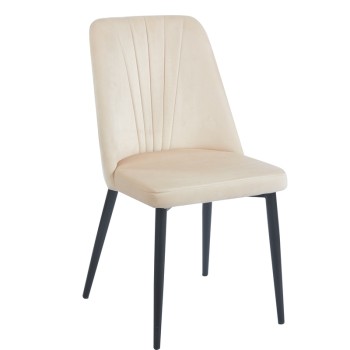 BEIGE VELVET/PU ΚΑΡΕΚΛΑ ART MAISON SEEDOT ΜΕΤΑΛΛΙΚΗ-46(59)X58X85εκ.