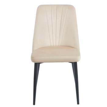 BEIGE VELVET/PU ΚΑΡΕΚΛΑ ART MAISON SEEDOT ΜΕΤΑΛΛΙΚΗ-46(59)X58X85εκ.