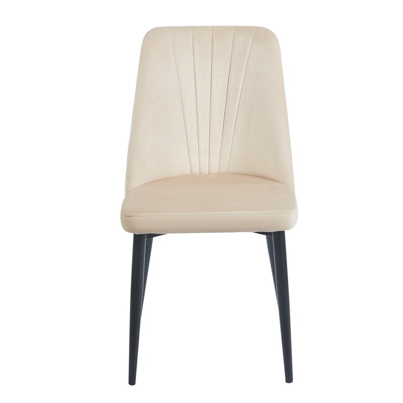 BEIGE VELVET/PU ΚΑΡΕΚΛΑ ART MAISON SEEDOT ΜΕΤΑΛΛΙΚΗ-46(59)X58X85εκ.