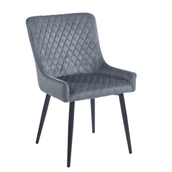 GREY VELVET ΥΦΑΣΜΑ ΚΑΡΕΚΛΑ ART MAISON SEADRA ΜΕΤΑΛΛΙΚΗ-52X55X48-85εκ.