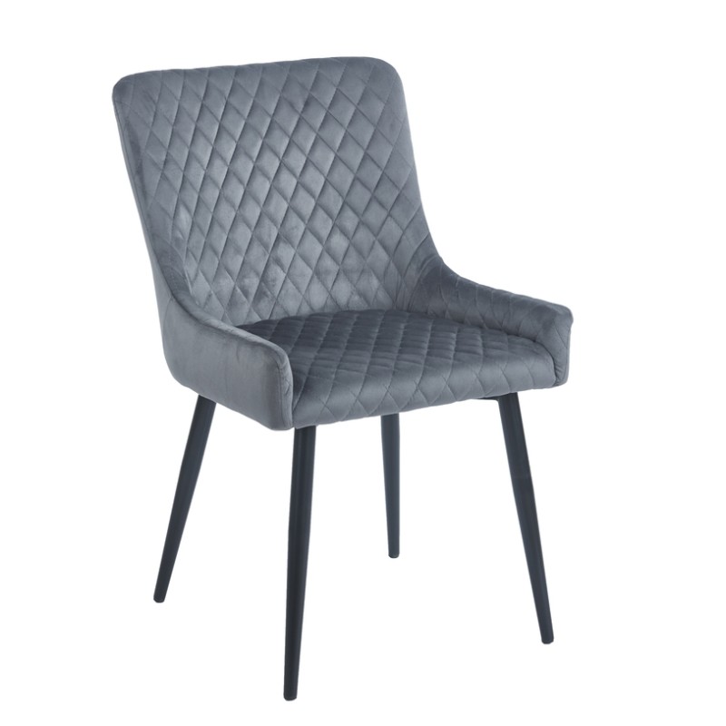 GREY VELVET ΥΦΑΣΜΑ ΚΑΡΕΚΛΑ ART MAISON SEADRA ΜΕΤΑΛΛΙΚΗ-52X55X48-85εκ.