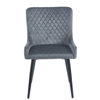 GREY VELVET ΥΦΑΣΜΑ ΚΑΡΕΚΛΑ ART MAISON SEADRA ΜΕΤΑΛΛΙΚΗ-52X55X48-85εκ.