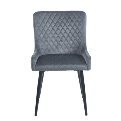 GREY VELVET ΥΦΑΣΜΑ ΚΑΡΕΚΛΑ ART MAISON SEADRA ΜΕΤΑΛΛΙΚΗ-52X55X48-85εκ.