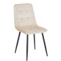 BEIGE VELVET ART MAISON SEALEO ΥΦΑΣΜΑ ΚΑΡΕΚΛΑ ΜΕΤΑΛΛΙΚΗ-44Χ56Χ49-87εκ.