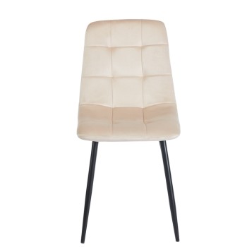 BEIGE VELVET ART MAISON SEALEO ΥΦΑΣΜΑ ΚΑΡΕΚΛΑ ΜΕΤΑΛΛΙΚΗ-44Χ56Χ49-87εκ.