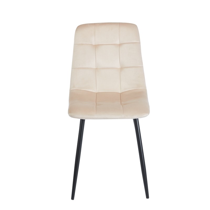 BEIGE VELVET ART MAISON SEALEO ΥΦΑΣΜΑ ΚΑΡΕΚΛΑ ΜΕΤΑΛΛΙΚΗ-44Χ56Χ49-87εκ.