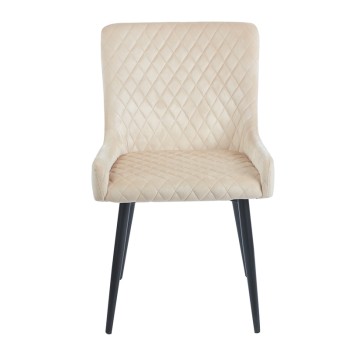 BEIGE VELVET ΥΦΑΣΜΑ ΚΑΡΕΚΛΑ ART MAISON SEADRA ΜΕΤΑΛΛΙΚΗ-52X55X48-85εκ.