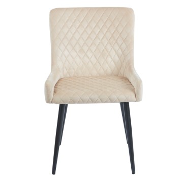 BEIGE VELVET ΥΦΑΣΜΑ ΚΑΡΕΚΛΑ ART MAISON SEADRA ΜΕΤΑΛΛΙΚΗ-52X55X48-85εκ.