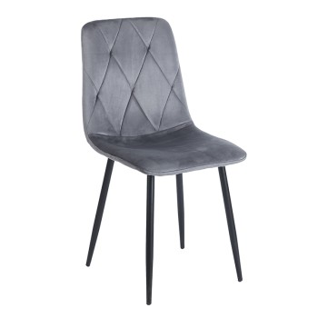 GREY VELVET ΥΦΑΣΜΑ ΚΑΡΕΚΛΑ ART MAISON SAWK ΜΕΤΑΛΛΙΚΗ-44X56X49-87εκ.