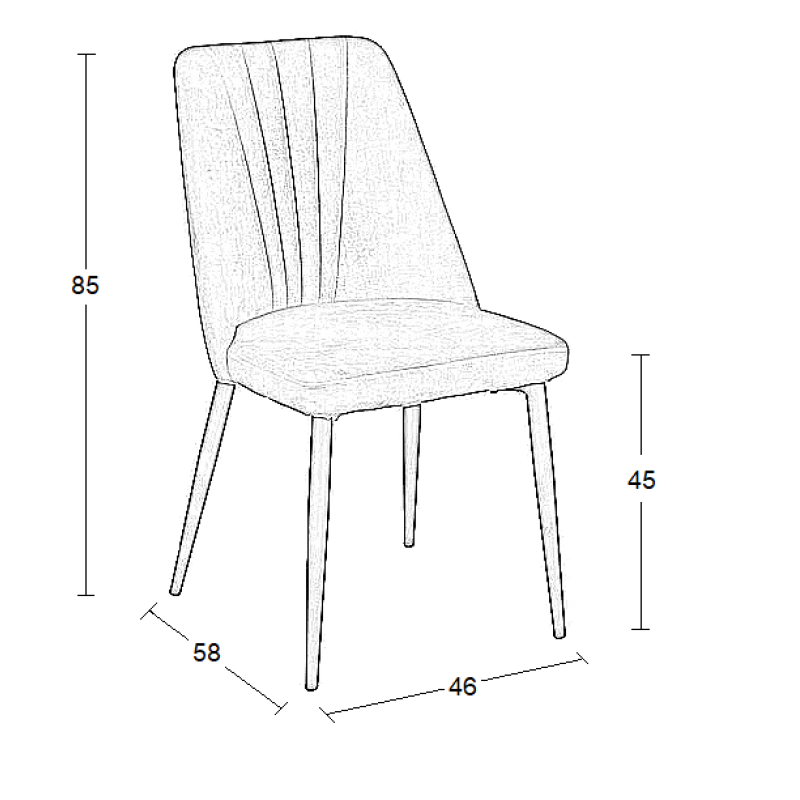 BEIGE VELVET/PU ΚΑΡΕΚΛΑ ART MAISON SEEDOT ΜΕΤΑΛΛΙΚΗ-46(59)X58X85εκ.