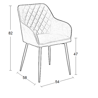 ΠΟΛΥΘΡΟΝΑ ART MAISON BOBBIN BLACK VELVET ΥΦΑΣΜΑ ΜΕΤΑΛΛΙΚΗ-54X58X82εκ.