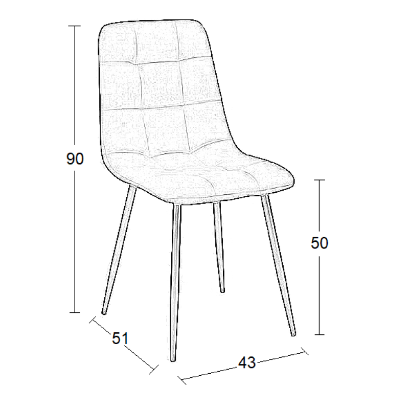 GREEN VELVET ΥΦΑΣΜΑ ΚΑΡΕΚΛΑ ART MAISON SEALEO ΜΕΤΑΛΛΙΚΗ-44Χ56Χ49-87εκ.