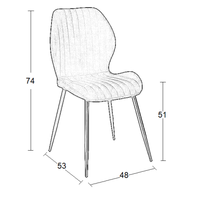 GREY ΥΦΑΣΜΑ ΚΑΡΕΚΛΑ ART MAISON SCIZOR ΜΕΤΑΛΛΙΚΗ-47X56X48-85εκ.
