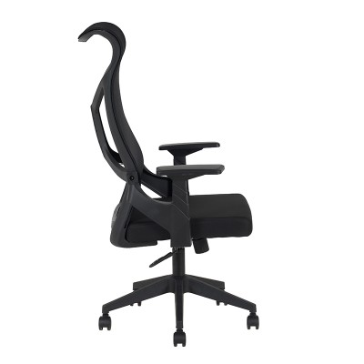 ΜΑΥΡO MESH ΠΟΛΥΘΡΟΝΑ ΓΡΑΦΕΙΟΥ ART MAISON RYOTO-64X65X48-115/56-125εκ.