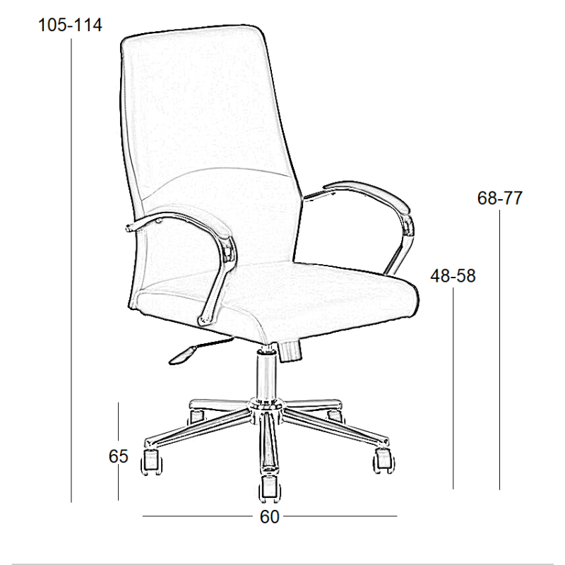 ΜΑΥΡO PU ΠΟΛΥΘΡΟΝΑ ΓΡΑΦΕΙΟΥ ART MAISON OKITANE-60X65X48-105/58-114εκ.