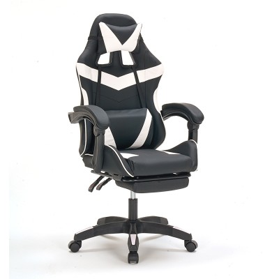 ΜΑΥΡΟ/ΛΕΥΚΟ PVC ΠΟΛΥΘΡΟΝΑ ART MAISON SHROODLE GAMING/ΜΕ ΥΠΟΠΟΔΙΟ-64X59X43-112/53-125εκ.