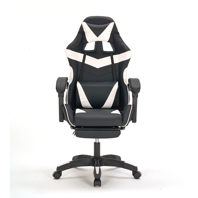 ΜΑΥΡΟ/ΛΕΥΚΟ PVC ΠΟΛΥΘΡΟΝΑ ART MAISON SHROODLE GAMING/ΜΕ ΥΠΟΠΟΔΙΟ-64X59X43-112/53-125εκ.