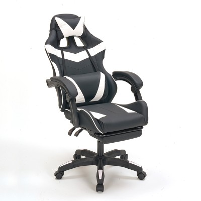 ΜΑΥΡΟ/ΛΕΥΚΟ PVC ΠΟΛΥΘΡΟΝΑ ART MAISON SHROODLE GAMING/ΜΕ ΥΠΟΠΟΔΙΟ-64X59X43-112/53-125εκ.