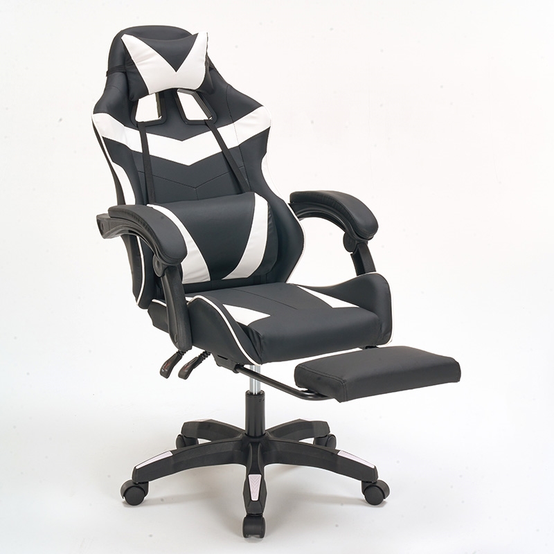 ΜΑΥΡΟ/ΛΕΥΚΟ PVC ΠΟΛΥΘΡΟΝΑ ART MAISON SHROODLE GAMING/ΜΕ ΥΠΟΠΟΔΙΟ-64X59X43-112/53-125εκ.