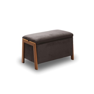 ΣΚΑΜΠΟ ART MAISON BLAKEY VELVET BROWN ΜΕ ΑΠΟΘ. ΧΩΡΟ 75X42X44εκ.-75X42X44εκ.