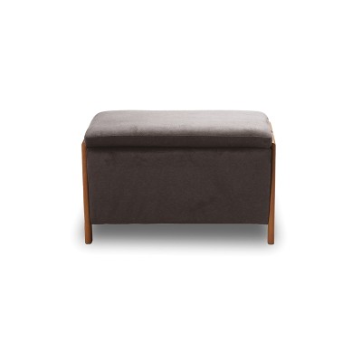 ΣΚΑΜΠΟ ART MAISON BLAKEY VELVET BROWN ΜΕ ΑΠΟΘ. ΧΩΡΟ 75X42X44εκ.-75X42X44εκ.